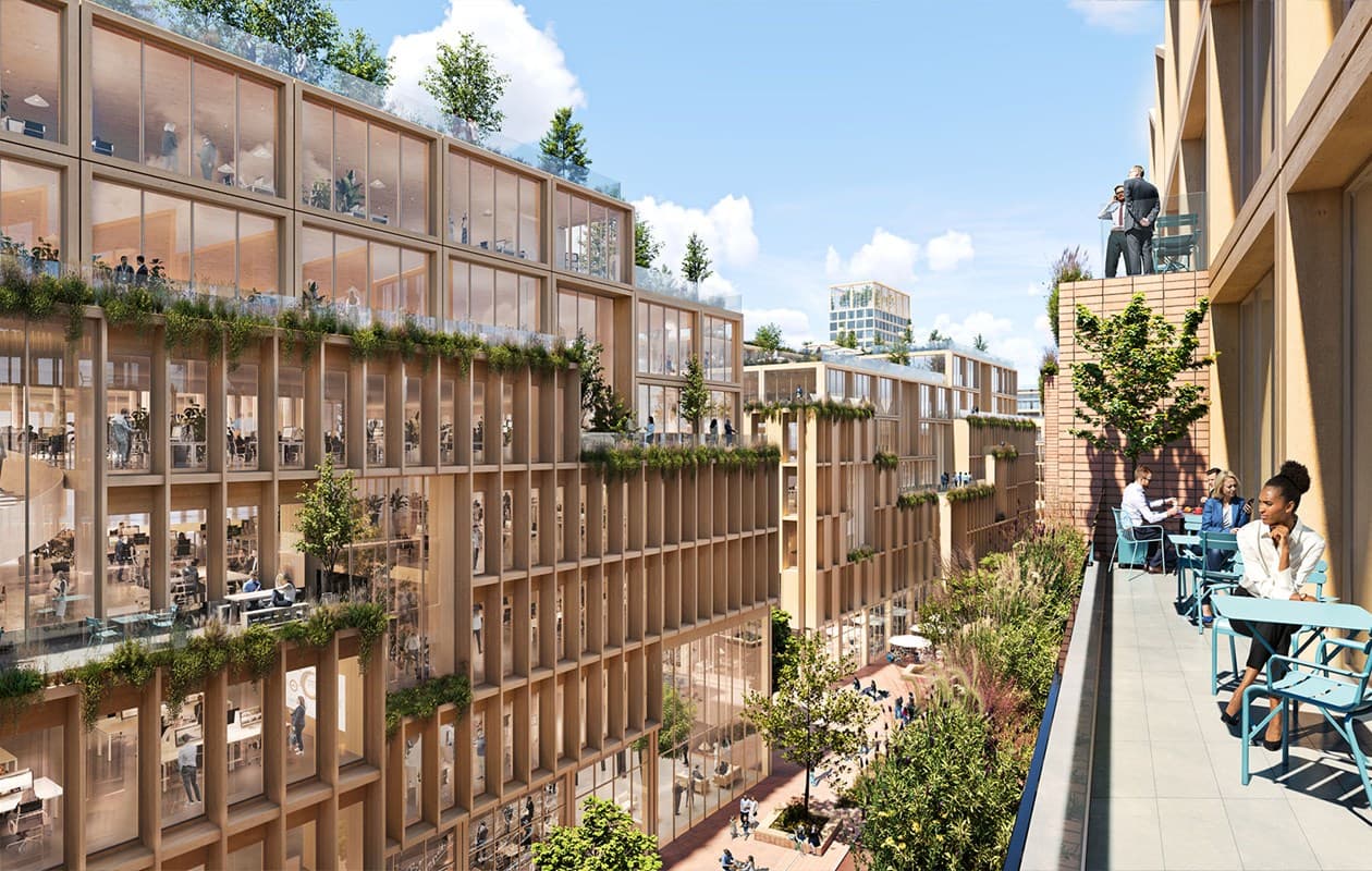 In Stockholm verrijst een houten stad