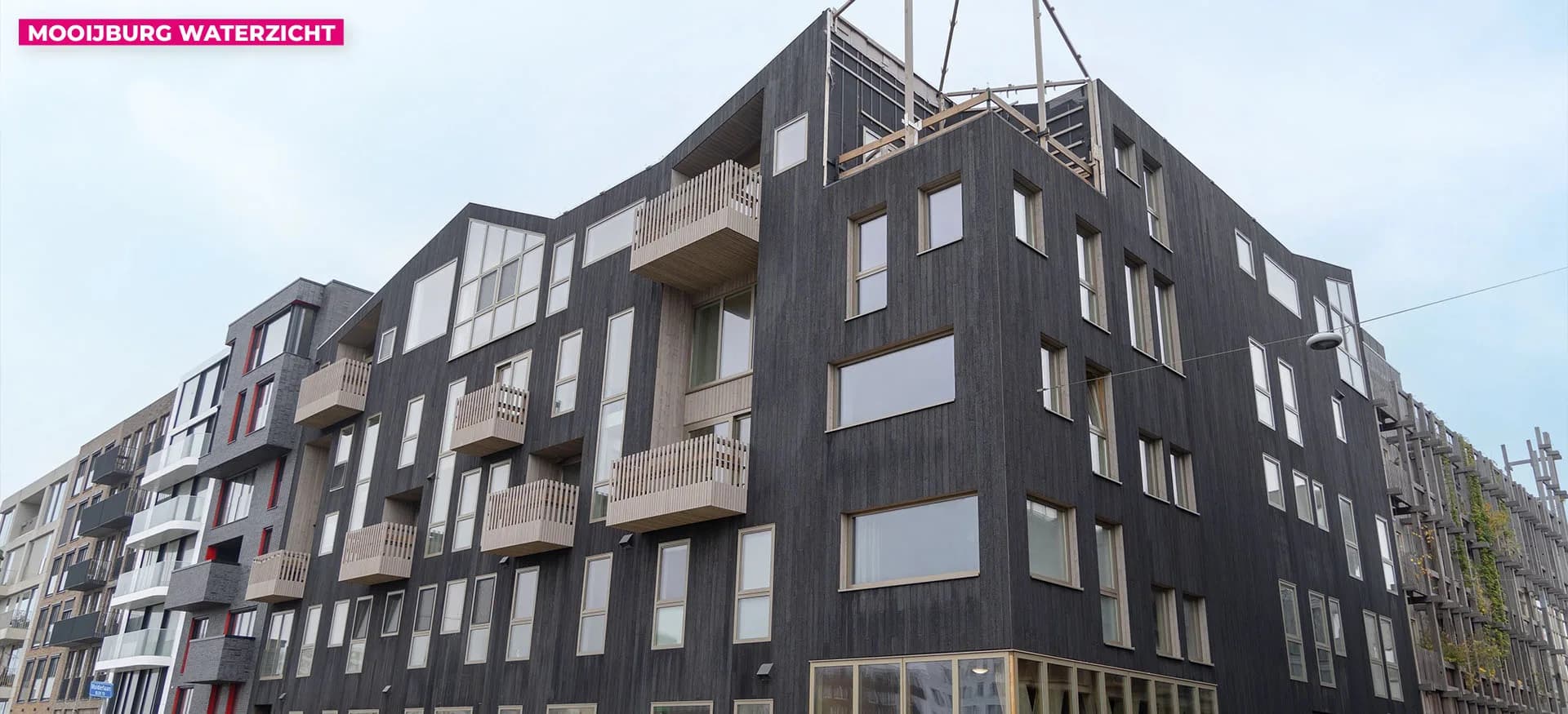 Biobased woonproject Mooijburg met gebrande bamboegevels