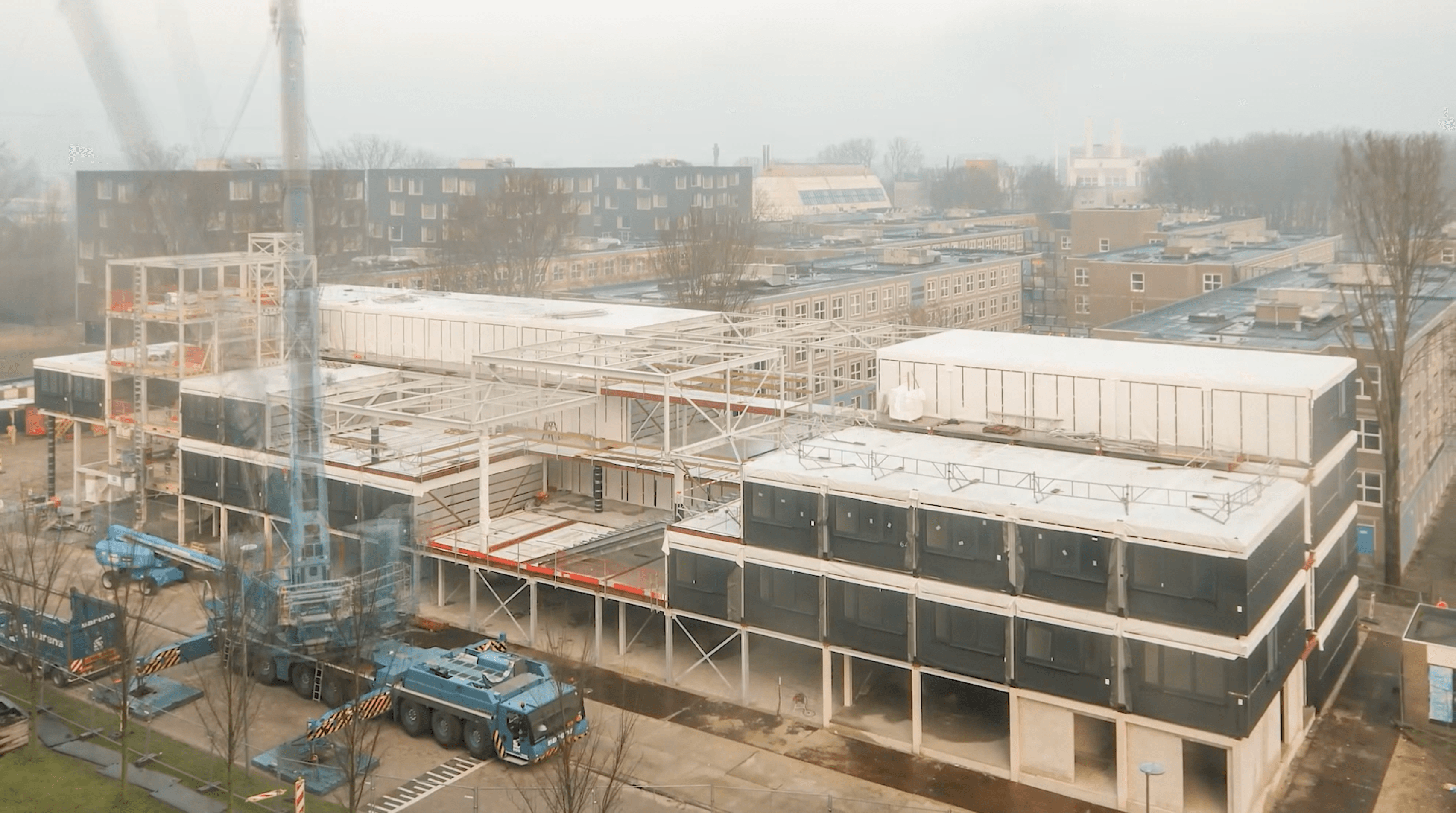 Prefab studentenhuisvesting met een sociaal hart